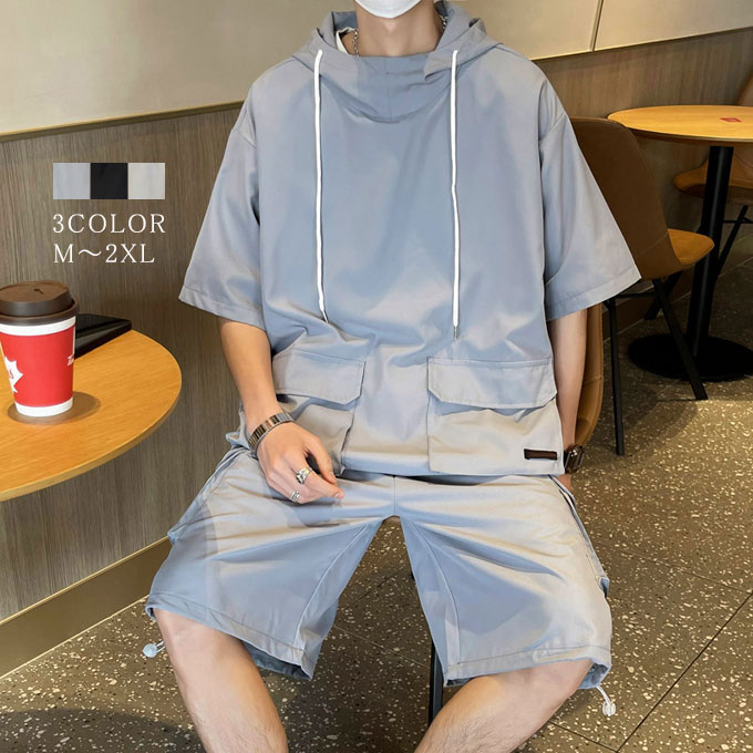 楽天市場】セットアップ メンズ ポロシャツ ハーフパンツ