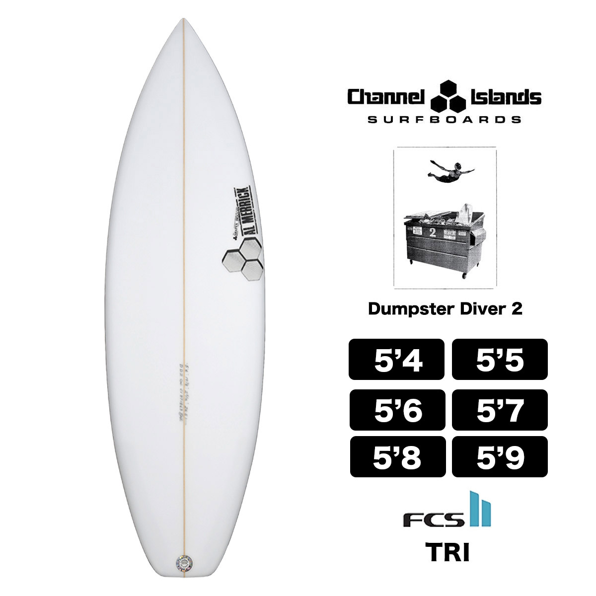 【 フラッシュクーポン 2000円OFF 対象 】 channel islands サーフボード ショートボード 5.4 5.6 5.7 5.8 5.9 ダンプスター ダイバー 2 バリ トライフィン surfboard Channel Islands Dumpster Diver 2 BALI アルメリック FCS2 サーフィン チャネルアイランズ 即納画像
