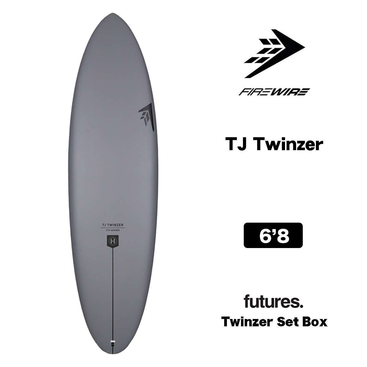 ファイヤーワイヤー TJ ツインザー サーフボード 6.8 テイラー ジェンセン サーフィン 正規取扱店 人気モデル | Firewire Surfboards TJ Twinzer GREY 6'8 Stu Kenson グレー【EPS】