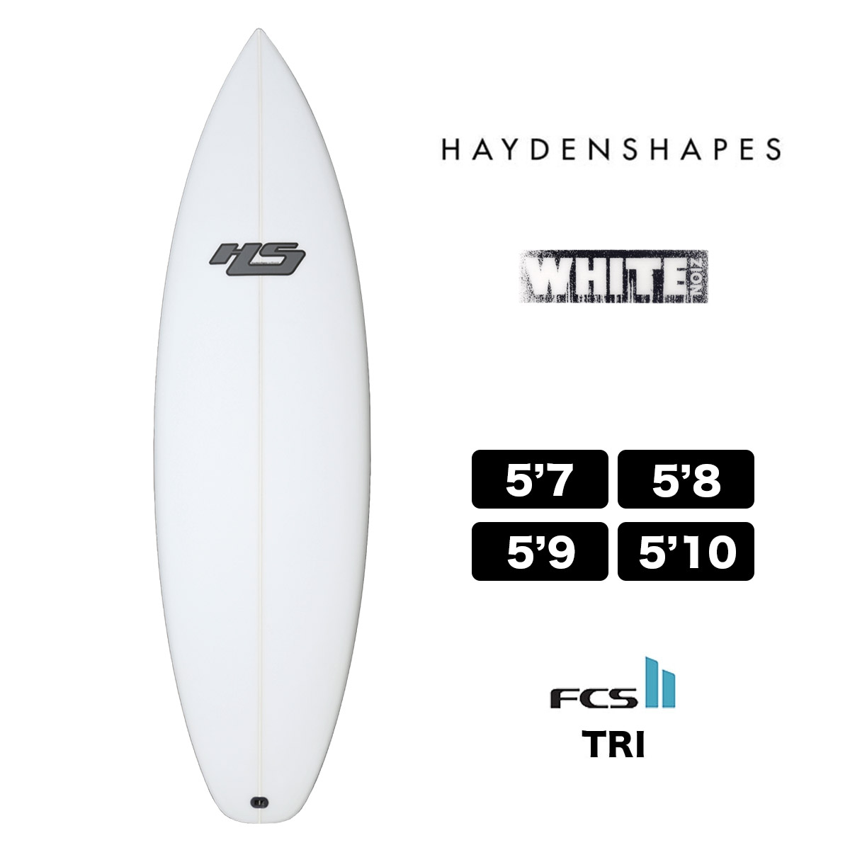 【楽天市場】フラッシュクーポン 2000円OFF 対象 | Hayden Shapes SurfBoard｜WHITE NOIZ FCS2 TRI  5.7 5.8 5.9 5.10 ヘイデンシェイプス ホワイトノイズ サーフィン サーフボード ショートボード クリア 5'7 5'8 5'9 5'10  2024 : サーフボード＆スケート ...