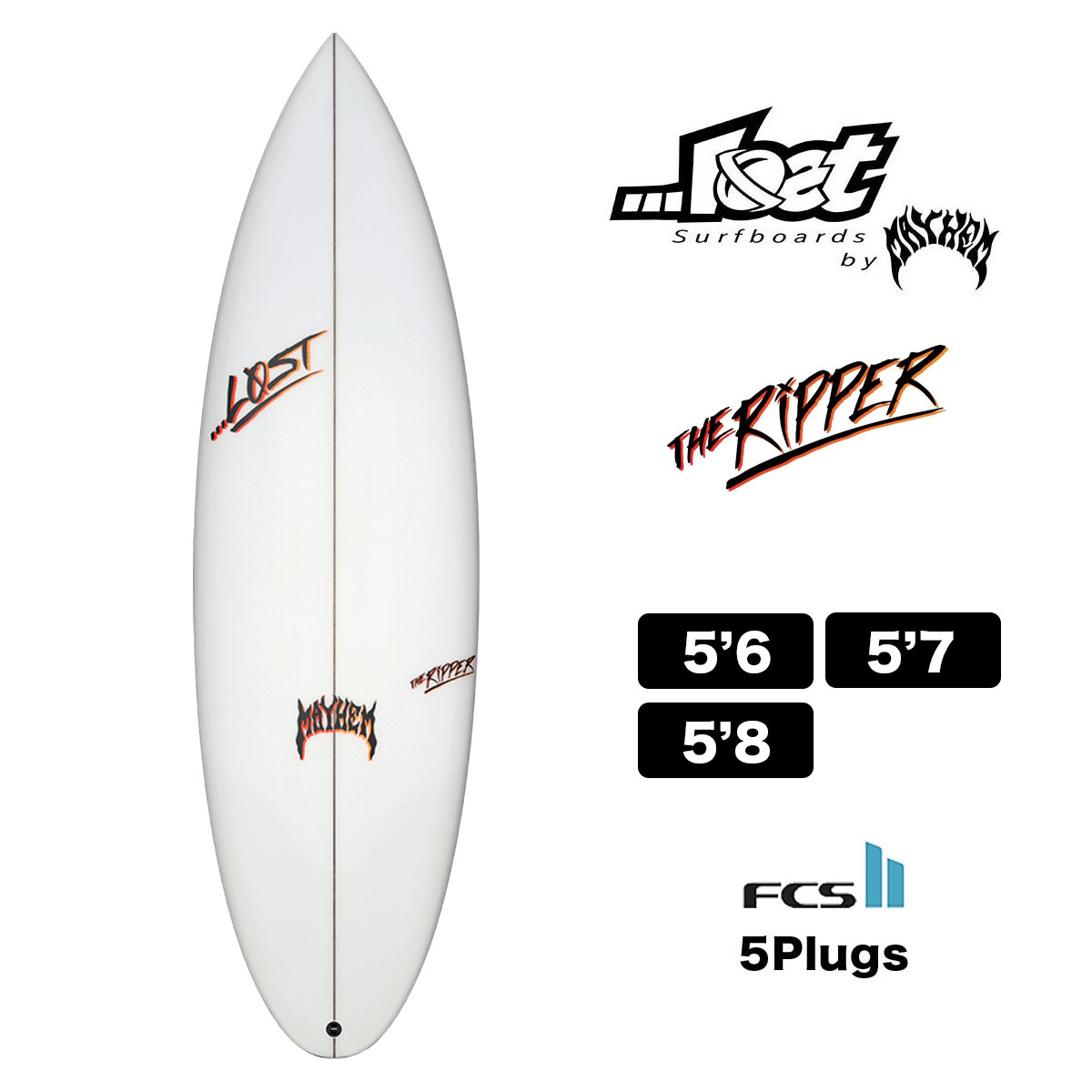 楽天市場】LOST ロスト サーフボード ショートボード 5'7 メイヘム