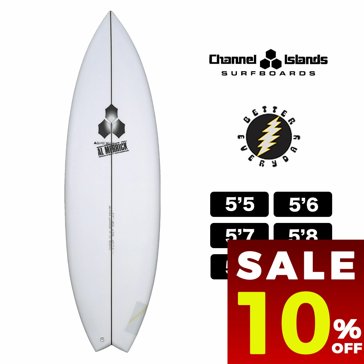 未使用 アルメリック ベターエブリデイ チャネルアイランド サーフボード5.11 CHANNEL ISLANDS SURFBOARDS 25 チャンネルアイランド BETTER