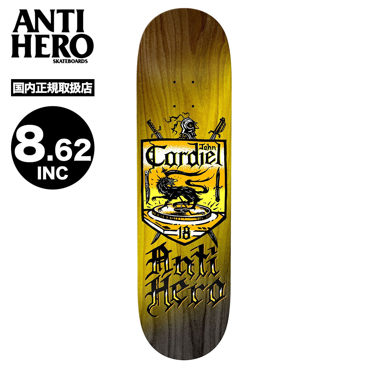 ANTIHERO アンチヒーロー　スケートボード ANTIHERO アンチヒーロー スケートボード スケボー デッキ 8.25