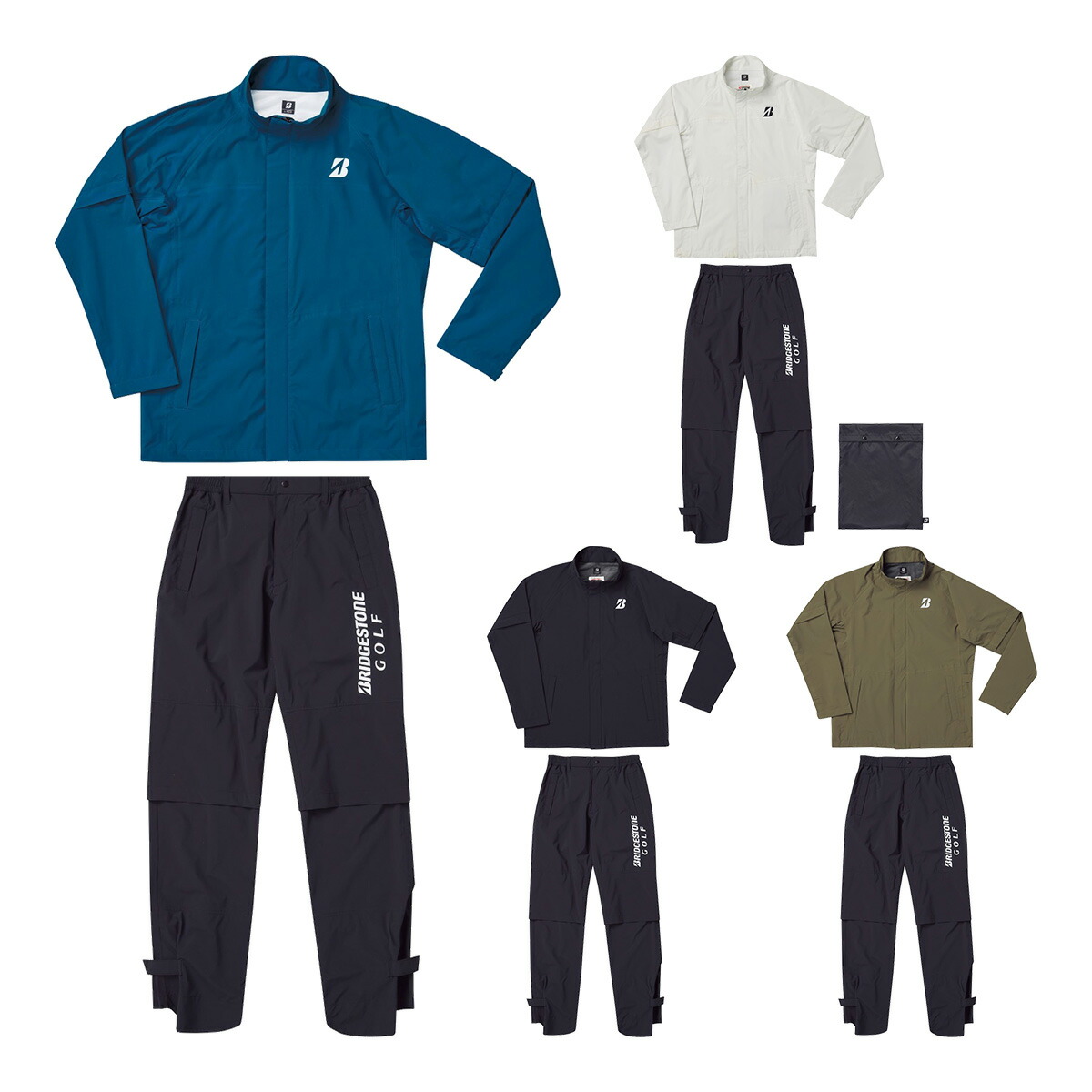 楽天市場】ブリヂストン ゴルフ 水神 レインウェア上下セット