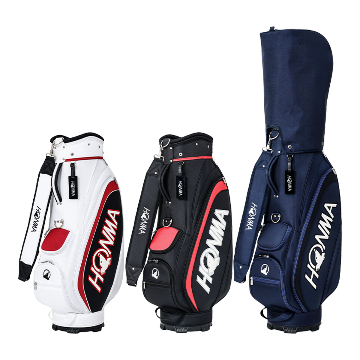 HONMA ゴルフバッグ 黒/金 HONMA GOLF ホンマ ボストンバッグ ゴールド×黒 ロゴ総柄 中国