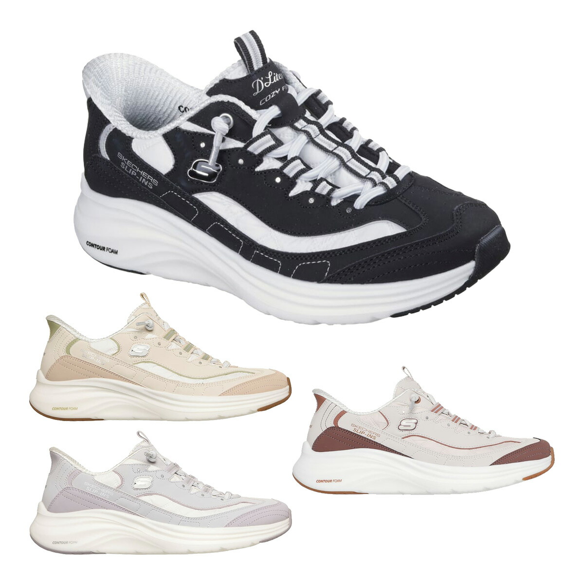 【レディース】スケッチャーズ Skechers スニーカー ハンズフリー スリップインズ コンツアーフォーム コージーフィット 愛くるしい もの懐かしさ 150412 心地よい 町若い者 Hands Free Slip-ins CONTOUR FOAM SWEET NOSTALGIA 亭主もち用