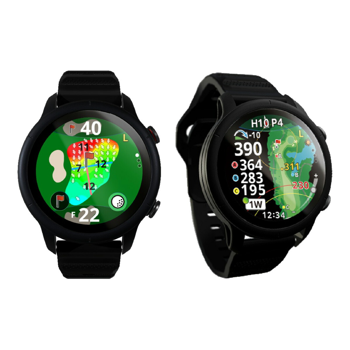 ショットナビ べリックス V12 VELLIX V12 1.2in 飛不一致位置づける器 GPS ゴルフナビ ウオッチ型 AMOLED 有機EL タッチパネル遣りかた Shot Navi ShotNavi ウオッチ印字機