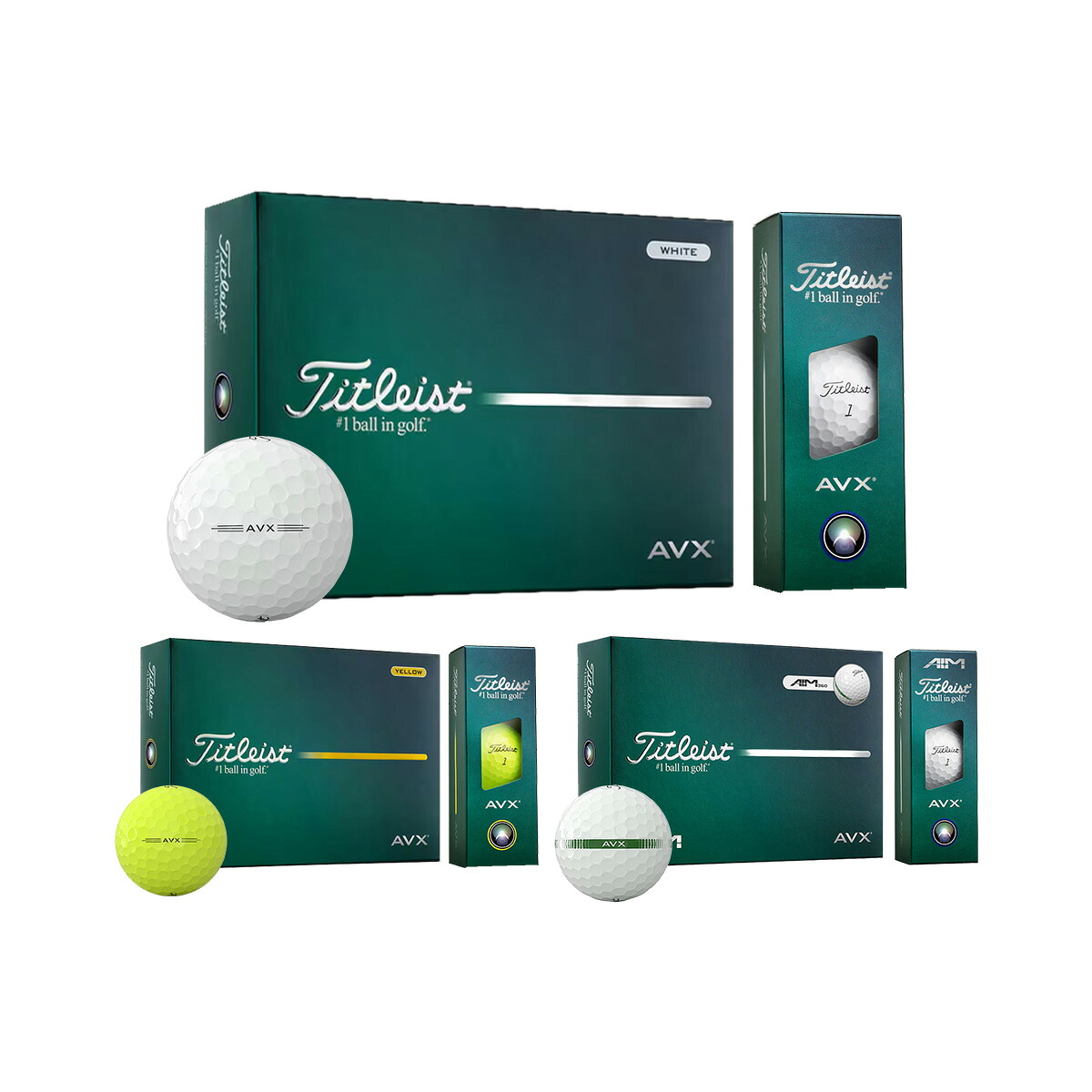 タイトリスト ゴルフボール AVX 1ダース（12球入り） ●2026年モデル● Titleist[エイヴィエックス エーブイエックス]