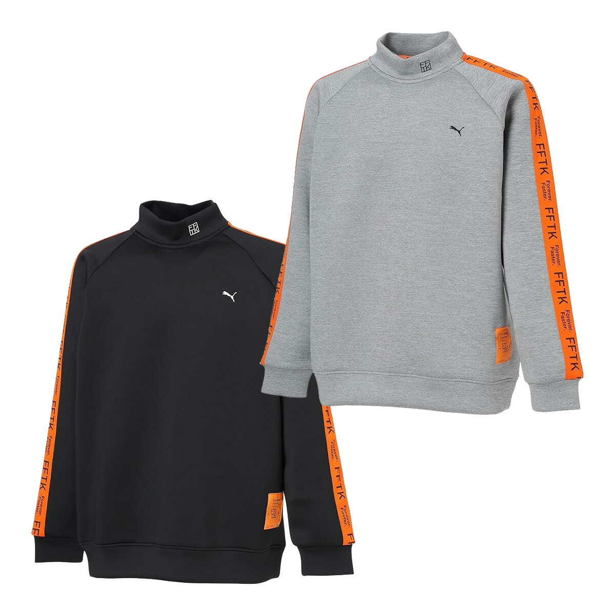ピューマ ゴルフ PUMA×FFTK ビッグ付け札 長袖 モックネック プルオーバー TK 片方生産ライン メンズ 633697 トップス プルオーバー ゴルフお召しもの 2025年春夏青写真 PUMA GOLF FFTK ORANGE COLLECTION