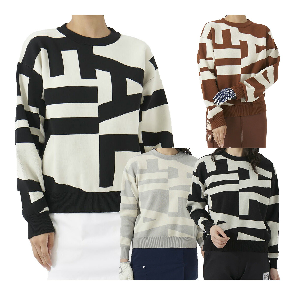 フィラ 柄バリエーションセーター レディース 794700 ゴルフウェア 2024秋冬モデル FILA GOLF 日本正規品 楽天市場】フィラ 柄バリエーションセーター レディース 794700 ゴルフ