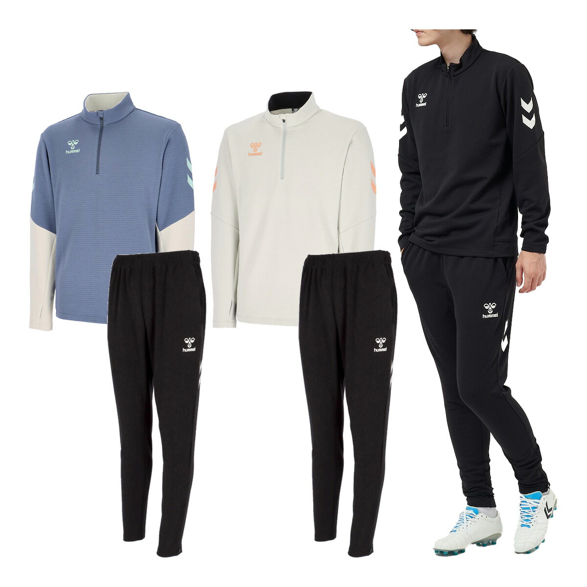 楽天市場】ヒュンメル hummel 長袖 ハーフジップトップ 指穴付き