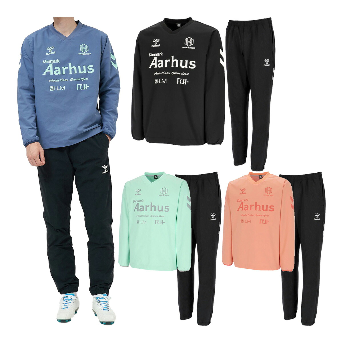ヒュンメル hummel 長袖 ピステトップ ロングパンツ ピステパンツ 上下セット メンズ HAW4220／HAW4220P セットアップ サッカー フットサル 練習 トレーニングウェア 2024年秋冬ウェア 秋冬モデル ウィンドブレーカー ウィンドパンツ 裏メッシュ 撥水 ストレッチ｜Jack Trade