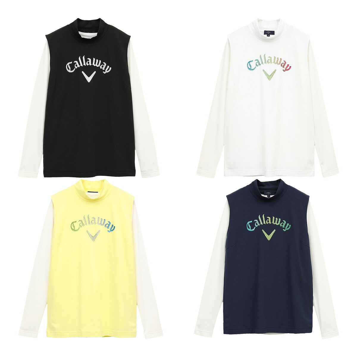 【レディース】キャロウェイ ノースリーブセット 長袖 モックネックシャツ C25134217 トップス ゴルフウェア Callaway golf 2025年春夏モデル 春夏ウェア アパレル 女性用