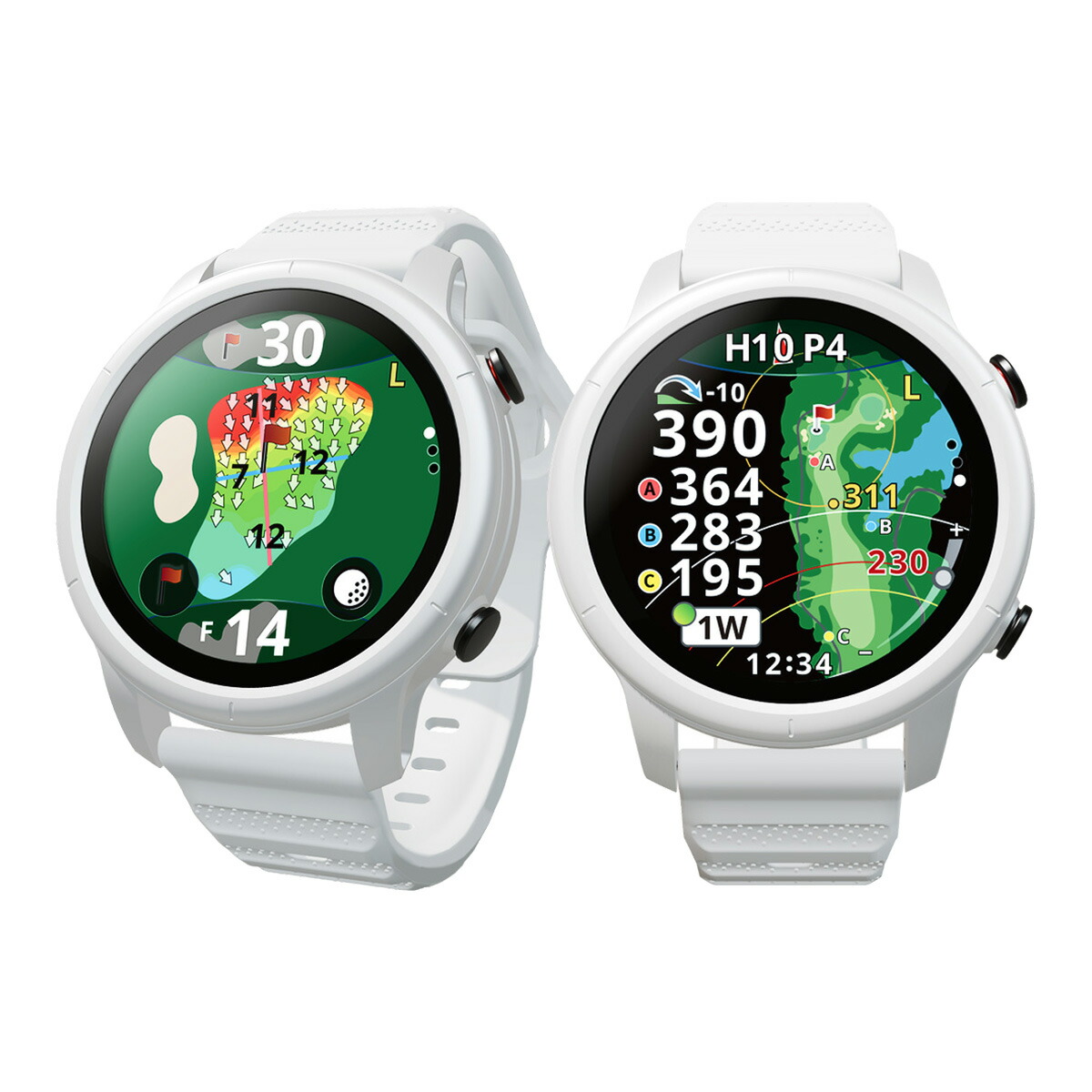ショットナビ べリックス V14 VELLIX V14 1.43in 飛不一致位置づける器 GPS ゴルフナビ ウオッチ型 AMOLED 有機EL タッチパネル遣りかた Shot Navi ShotNavi ウオッチ印字機 5 新色加えること 白いこと 白