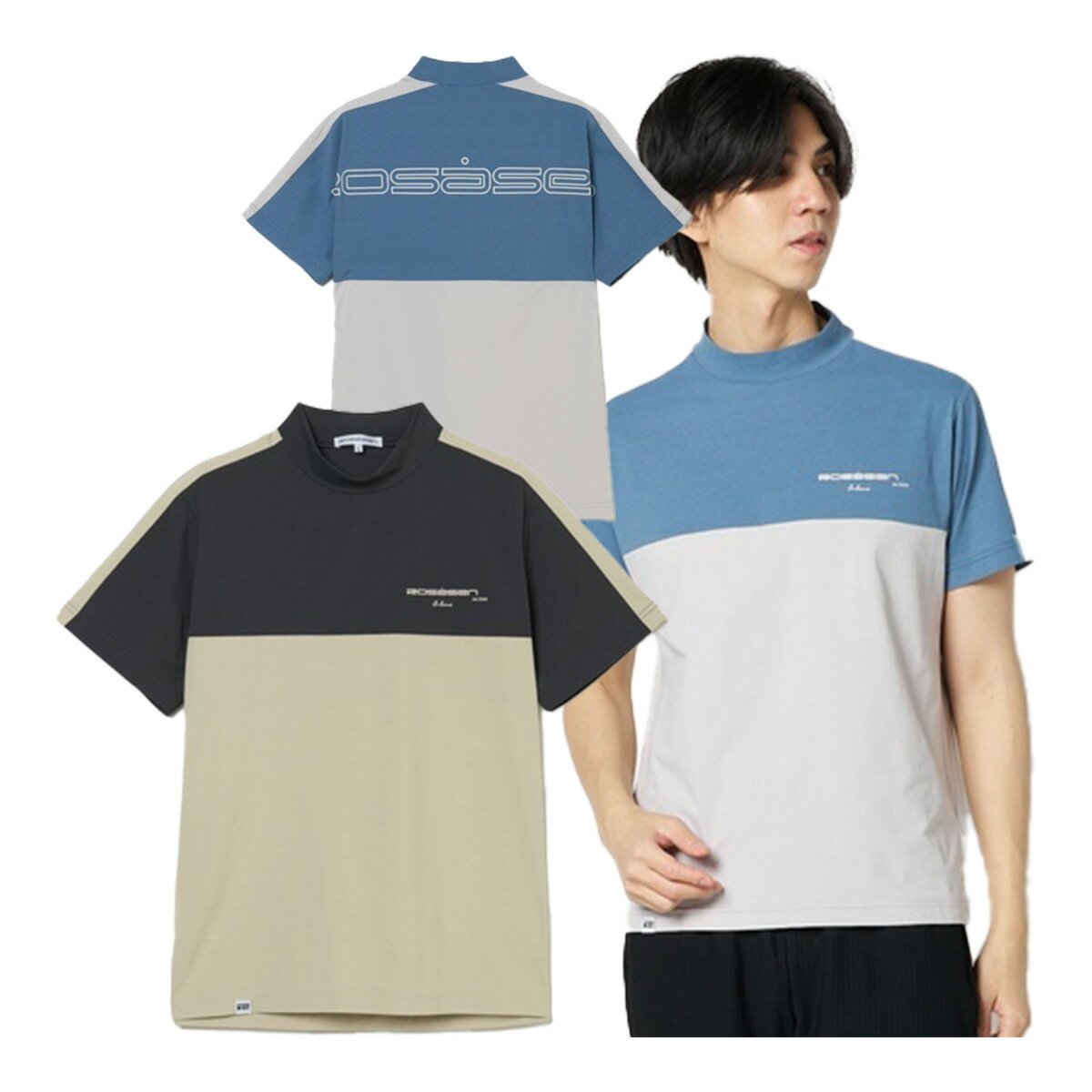 ロサーセン 半袖 クルーネックシャツ A-Line うつり変わり メンズ 047-25241 トップス ゴルフ御召しもの 2026年春夏真似形 ROSASEN 春夏御召しもの