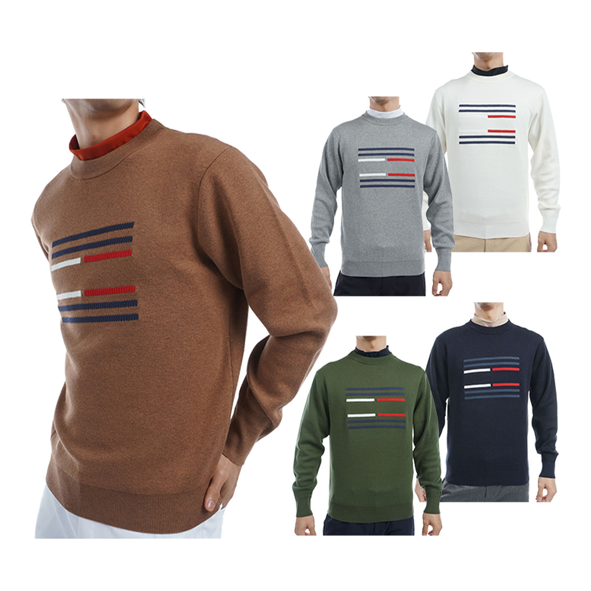 トミーヒルフィガー ゴルフ ビッグフラッグ クルーネックセーター THMA459 ゴルフウェア トップス 2024年秋冬モデル TOMMY HILFIGER|Jack Trade
