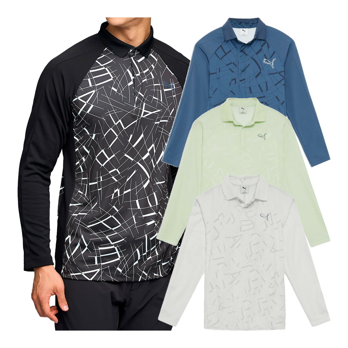 楽天市場】プーマ ゴルフ 長袖 ポロシャツ シャドウキャット