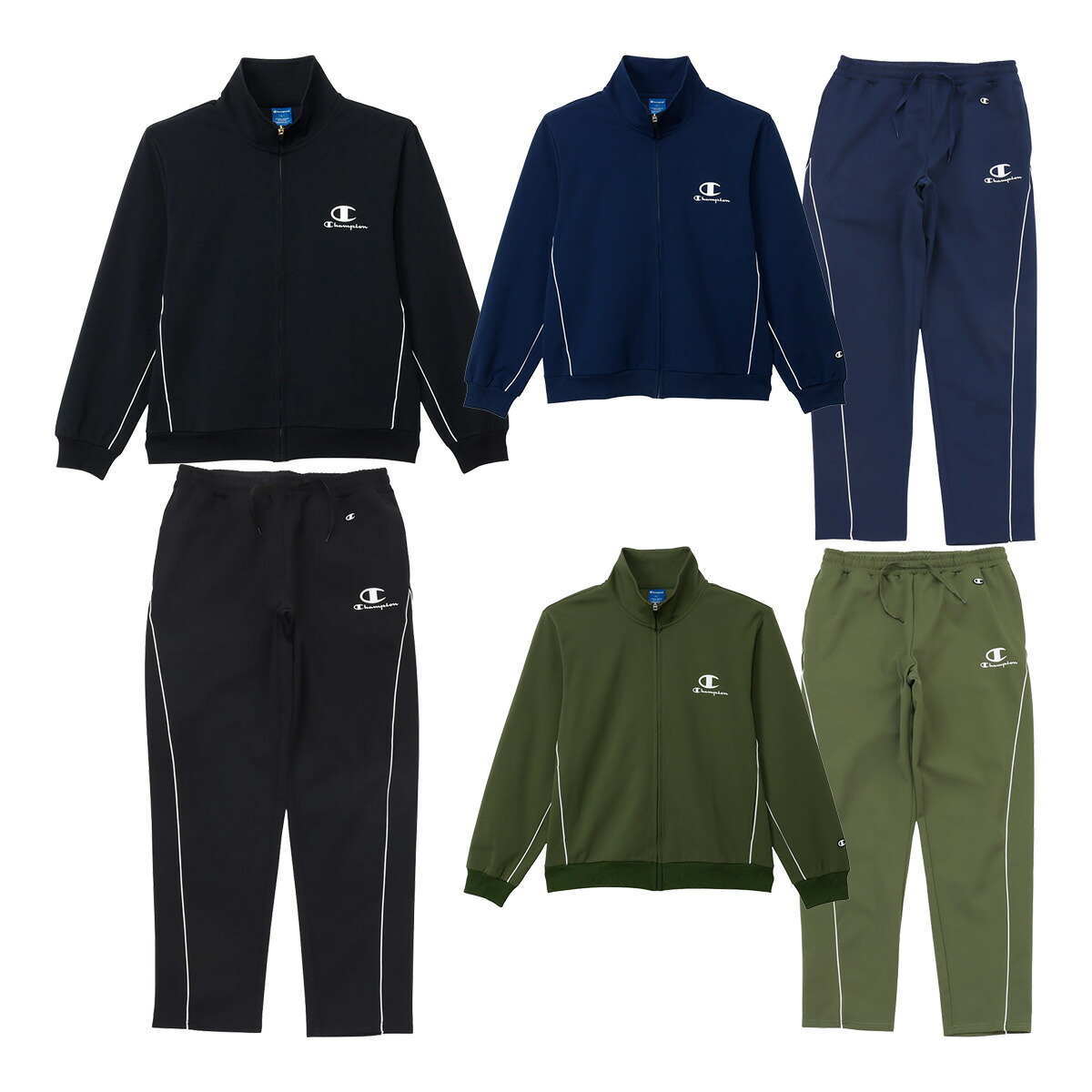 チャンピオン Champion セットアップ 上下セット 長袖 フルジップジャケット ロングパンツ メンズ C3-CSE10/C3-CSF10 スポーツ レジャー ランニング ヨガ ダンス ジム トレーニング 2025年秋冬モデル 秋冬ウェア 25FW|Jack Trade