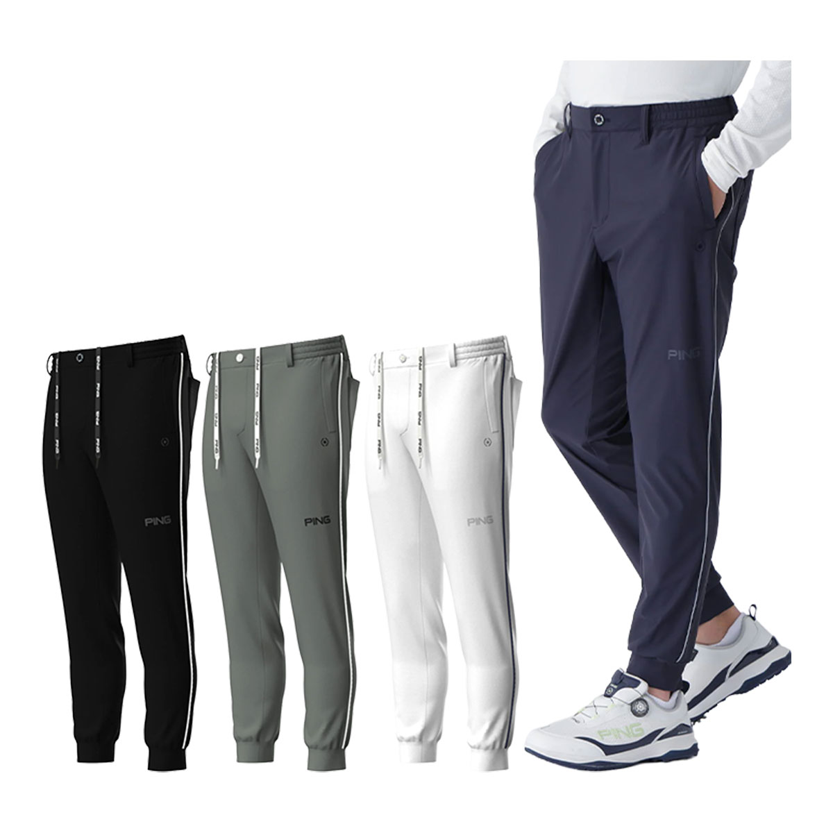 楽天市場】ピン アパレル ロングパンツ ジョガーパンツ クロス