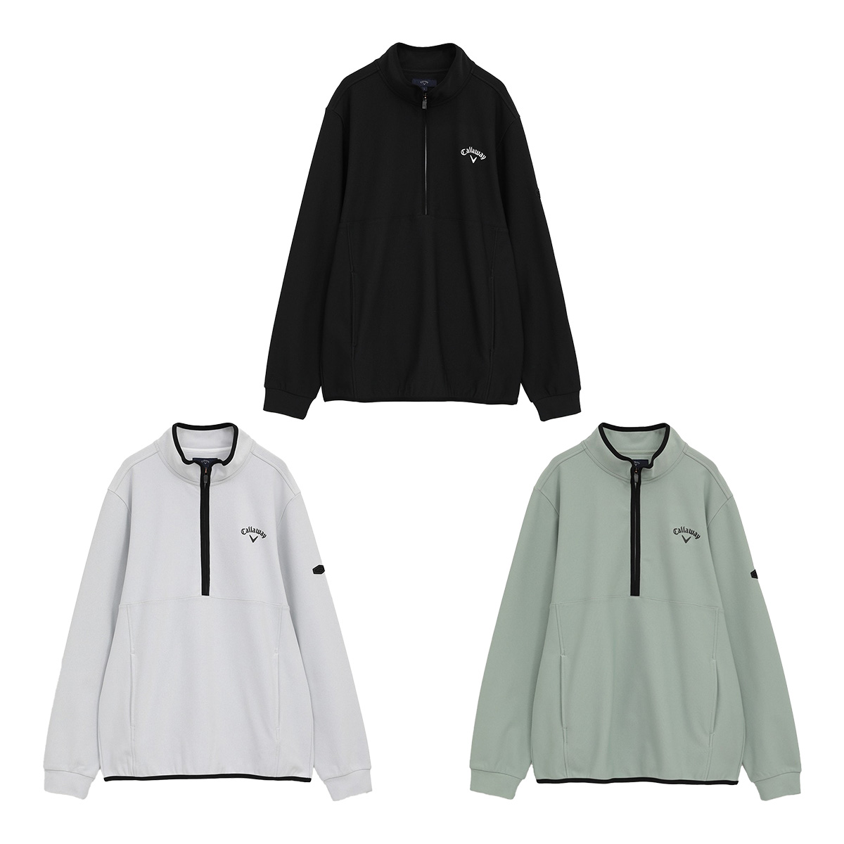 キャロウェイ 長袖 ハーフジップ モックネックシャツ 裏起毛 メンズ C25233109 トップス ゴルフウェア 2025年秋冬モデル Callaway 秋冬ウェア アパレル