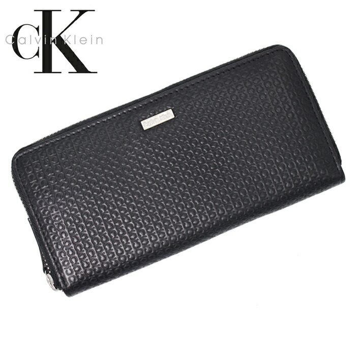Calvin Klein カルバンクライン 本革なめし革 ラウンドジッパー長紙入れ 黒いこと 31CK190002 カルバンクライン 紙入れ スキミング押しとどめる 紙入れ