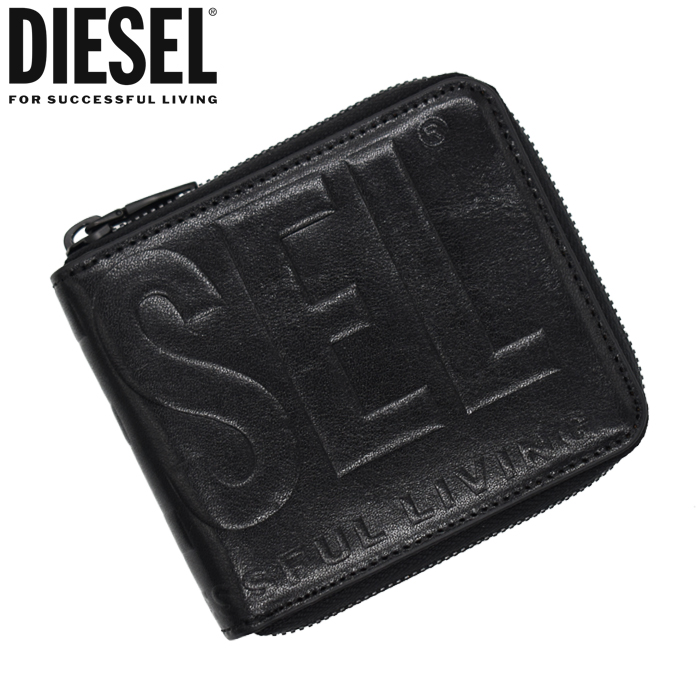 楽天市場】DIESEL ディーゼル 二つ折り財布 ブラックデニム X08450 