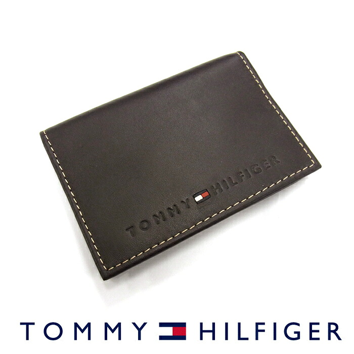 TOMMY HILFIGER トミーヒルフィガー 31TL20X014 名刺入れ カードケース ブラウン