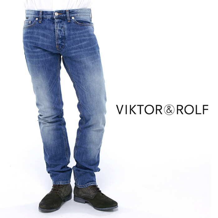 VIKTOR&ROLF ヴィクター＆ロルフ LA0023 ウォッシュ加工デニム ジーンズ 089/ウォッシュブルー