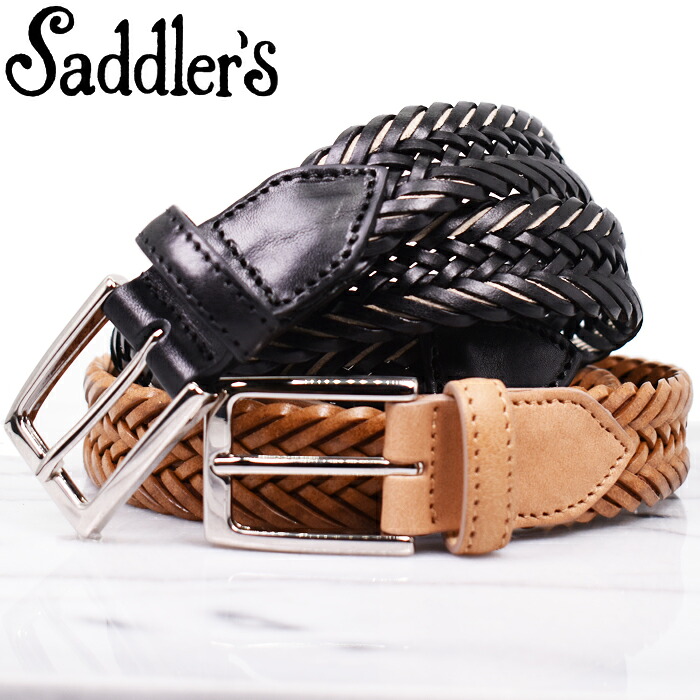 Saddler's サドラーズ メッシュ ベルト 幅3cm 全2色 サドラーズ ベルト 本革 牛革レザー シンプル バックル G501 イントレチャート カーフ&times;スエード コンビレザーメッシュベルト ラッピング対応 ベルト メンズ ブランド 父の日ギフト｜MEN&rsquo;S　JACK