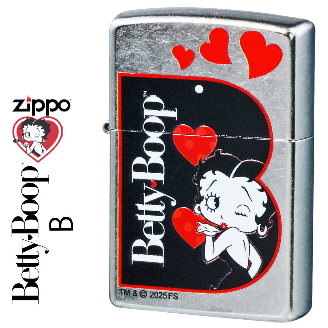 zippo(ジッポーライター) ベティー ブープ B ベティーちゃん ストリートクローム エッチング BB-B キュートでセクシーなベティーちゃん 90周年記念限定モデルの復活 送料無料 【ネコポス可】