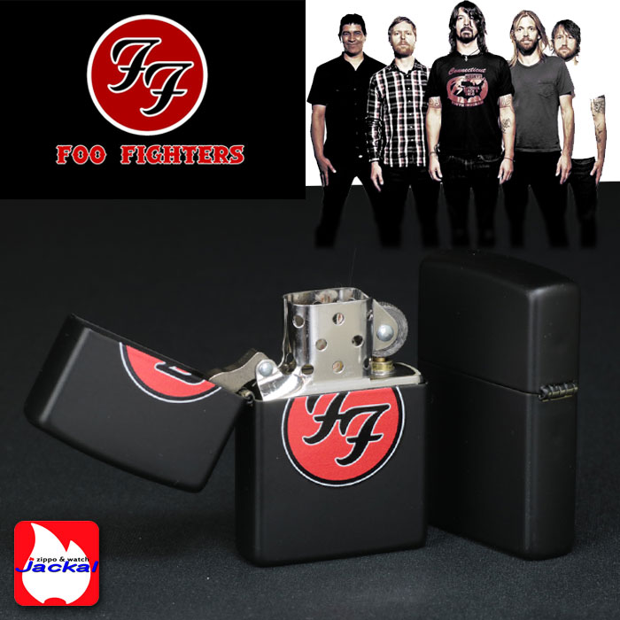 楽天市場 4 9 4 16はポイント10倍 Zippo ジッポーライター Foo Fighters フーファイターズ Ff ブラックマット ネコポス対応 ジャッカル