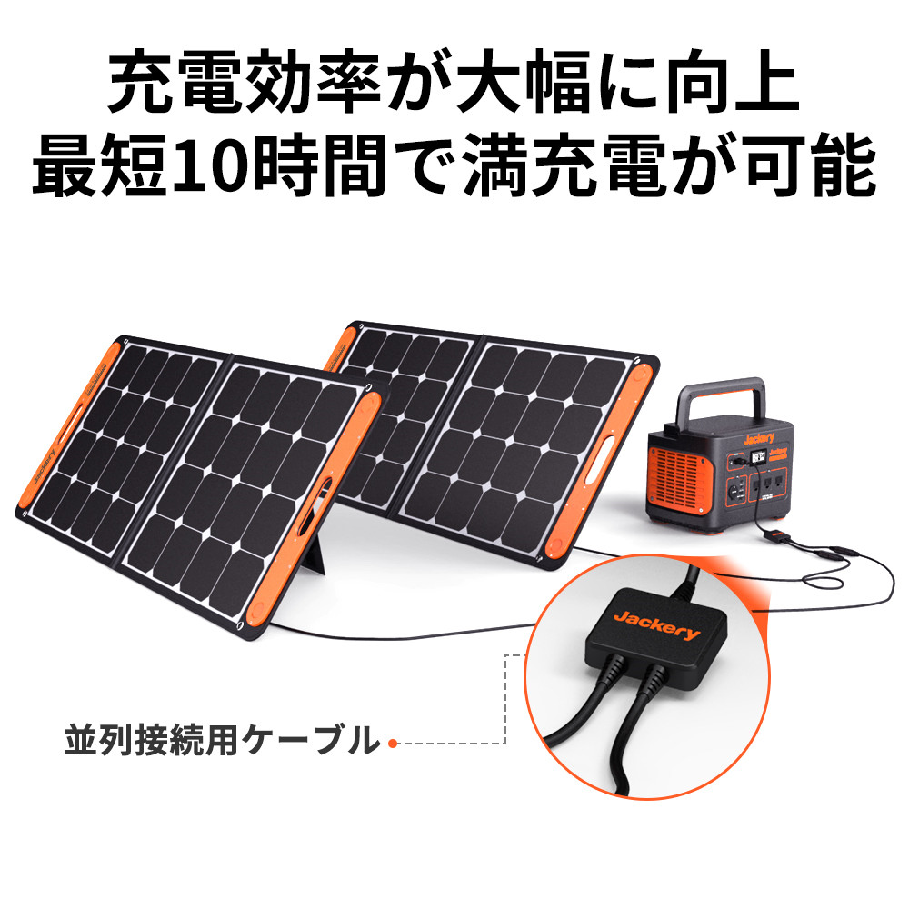 殆どのポータブル電源に併用OK❣100W出力＆パネル5枚搭載♪❤ソーラー