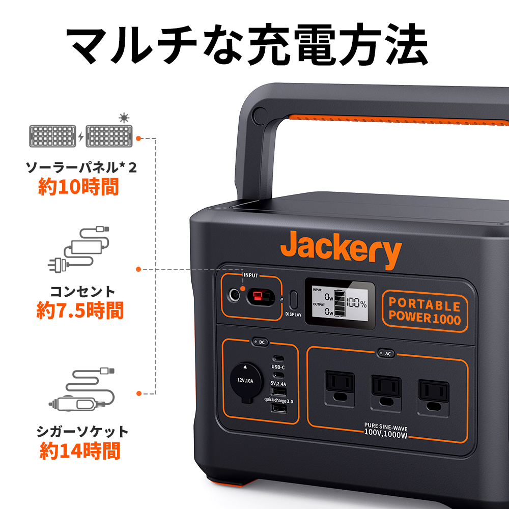 Jackery ポータブル電源 ソーラーパネル セット 1000 Jackery Solar