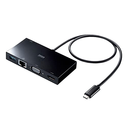 サンワサプライ USB Type-Cモバイルドッキングステーション 5インチ1 (USB A繋ぎ 刃針/USB Type-C繋ぎ 刃針/H