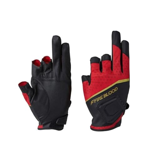 シマノ(SHIMANO) リミテッドプロ マグネット 速乾 グローブ 3本カット GL-100X ブラッドレッド 2XL