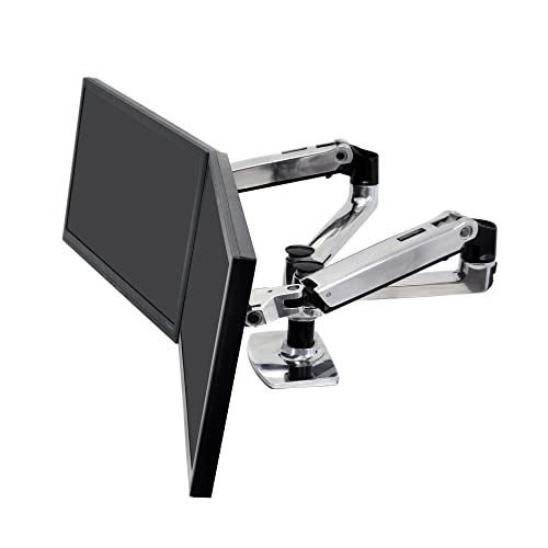 ERGOTRON エルゴトロン LX モニターアーム デスクマウント デュアル 横型 2画面 シルバー 27インチ(6.4~18.1kg)まで