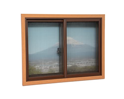 光 二重窓・簡易内窓(省エネ・冷暖房効果大幅アップ) 大窓用セット(内窓内寸 高さ:~1830mm 巾:~1830mmまで) 抗菌剤入り 木目ダ｜Mori Base