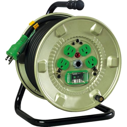 日動工業(Nichido Ind) 電工ドラム 100V 屋内型 VCT2.0mm2×3心×20m コンセント数4 漏電ブレーカー付 H-NNP