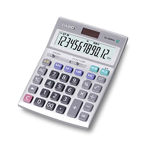 カシオ 本格実務計算器 12桁 検算役立つこと 事務机手合い DS-20WKA-N 緑であること買いもとめる法其れ相応 エコ見澄ますお墨付き