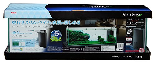 ジェックス GEX AQUARIUM グラステリアサイレント900スリム サイレントフロー付属 水槽3年保証 幅90cmワイドタイプフレームレス
