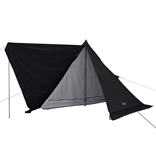 DOD(ディーオーディー) ムシャテント 1人用 火の粉に強い TC 素材の ソロテント T1-819-BK ブラック 組立サイズ(外寸):(約｜Mori Base