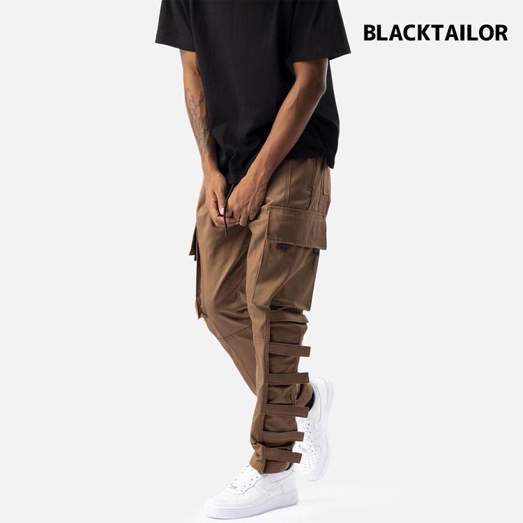 BLACKTAILOR ブラックテイラー X3 CARGO ＢＲＯＷＮ メンズ カーゴパンツ ジョガーパンツ メンズ パンツ おしゃれ ストリート 伸縮性