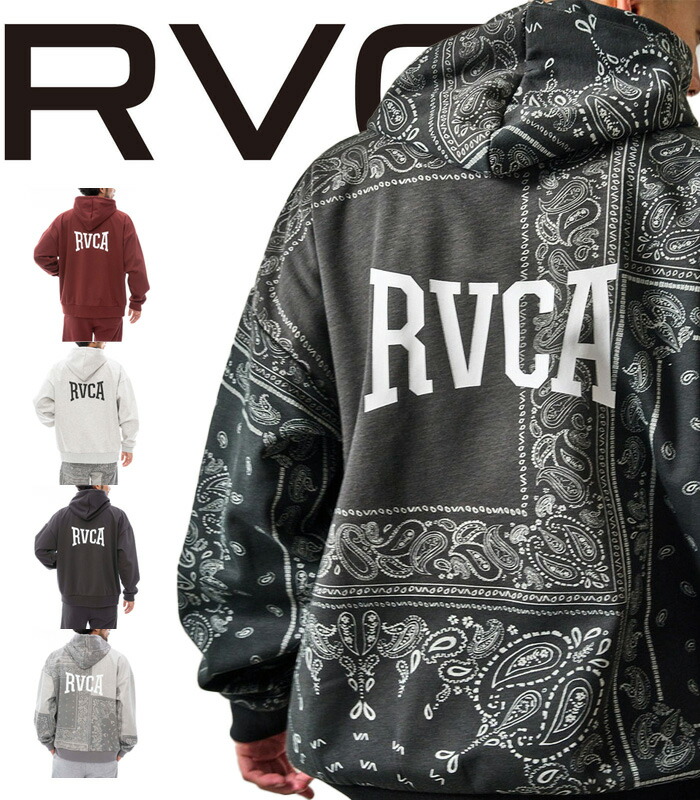 楽天市場】ルーカ RVCA PATCHWORK BANDANA HOODIE メンズ バンダナ柄