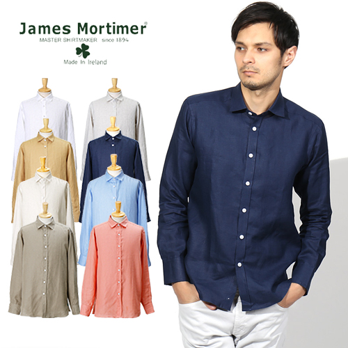 最も アイリッシュリネン Jamesmortimer ジェームズモルティマー リネン レギュラーカラーシャツ メンズ ｂｕｋｔａ L S おしゃれ 長袖 リネンシャツ リネン 紳士 秋服 秋 かっこいい シャツ 秋物 リネンシャツ 麻 冬服 冬物 冬 大人 彼氏 プレゼント Jackpot大人の春