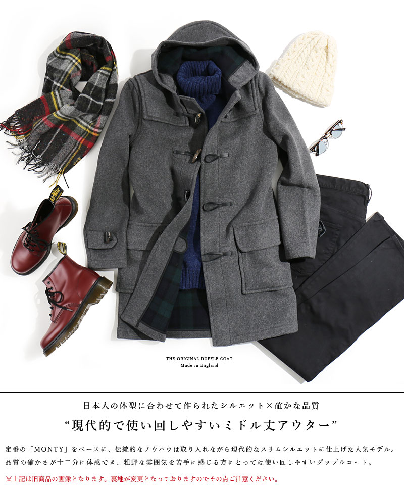 ダッフルコート スリムフィット 秋服 Coat ショートコート Cloth Gloverall グローバーオール 冬物 コート Duffle Ct モンティ ショートコート Monty 9ct メンズ ダッフル ウール チェック おしゃれ かっこいい 紳士 秋服 秋物 秋 冬服 冬物 冬 大人 彼氏 プレゼント