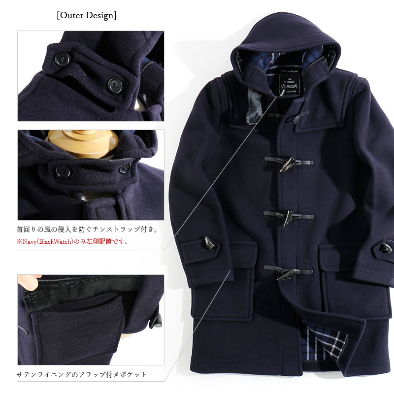 ダッフルコート スリムフィット 秋服 Coat ショートコート Cloth Gloverall グローバーオール 冬物 コート Duffle Ct モンティ ショートコート Monty 9ct メンズ ダッフル ウール チェック おしゃれ かっこいい 紳士 秋服 秋物 秋 冬服 冬物 冬 大人 彼氏 プレゼント