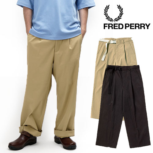 楽天市場 Fred Perry フレッドペリー Wide Trousers ワイドシルエット トラウザー パンツ F4538 メンズ イージーパンツ トレンド ゆったり リラックス オーバーサイズ ローレルリース おしゃれ 紳士 春服 春物 春 夏 大人 プレゼント Jackpot