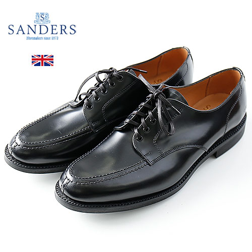 SANDERS/サンダース ミリタリーエプロンダービー MILITARY APRON DERBY 1130 [メンズ 靴 本革 革靴 ビジネスシューズ ミリタリーシューズ エプロン 馬革 ホースレザー グッドイヤーウェルト おしゃれ かっこいい 紳士 秋物 秋 冬物 冬 大人 彼氏 プレゼント]
