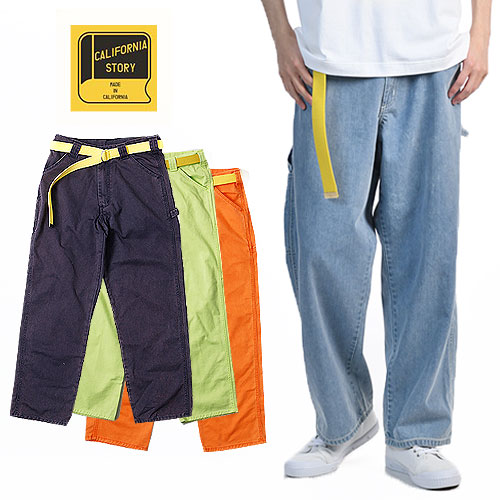 [期間SALE] California Story/カリフォルニア ストーリー SACRAMENTO ACID WASH ワイド ペインターパンツ ウォッシュ加工 CLS-23FW-2[ SOAD KANOUNI ソアッド・カノーニ デニム ズボン テーパードパンツ ロングパンツ ヴィンテージ おしゃれ かっこいい 大人 ]｜JACKPOT