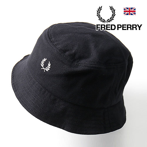 26年春夏新作 FRED PERRY/フレッドペリー PIQUE BUCKET HAT HW2296 ピケ バケットハット 鹿の子 カノコ[無料ラッピング メンズ 帽子 英国 UK ワンポイント シンプル 刺繍 正規取扱店 おしゃれ かっこいい 父の日 大人 プレゼント]｜JACKPOT